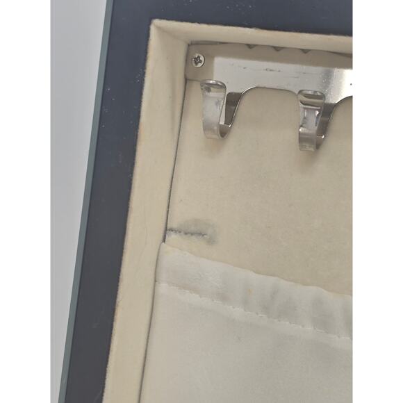 Decorative Mirrored Glass Jewelry Box 3 Drawer Organizer Crystal Handles - Picture 6 of 8